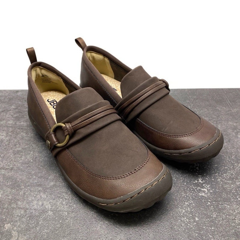 JBU Phoebe Brown Faux‎ Leather Suede Shoes Women's US 8M Slip-on Loafers B4PHO34